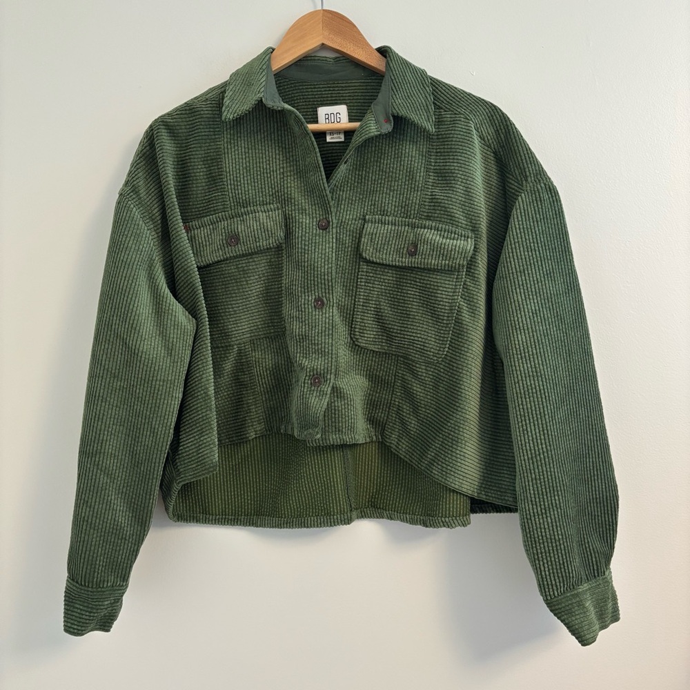 BDG Olive Corduroy Utility Jacket